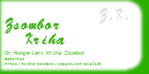 zsombor kriha business card